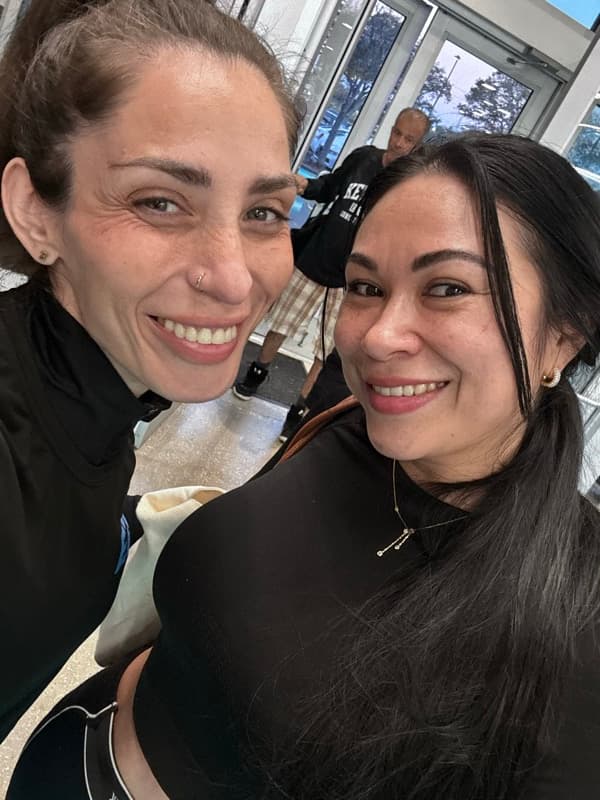 Sca with client smiling