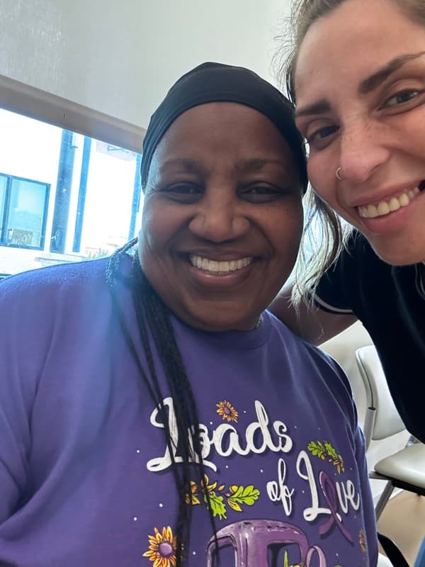 Sca with client at training