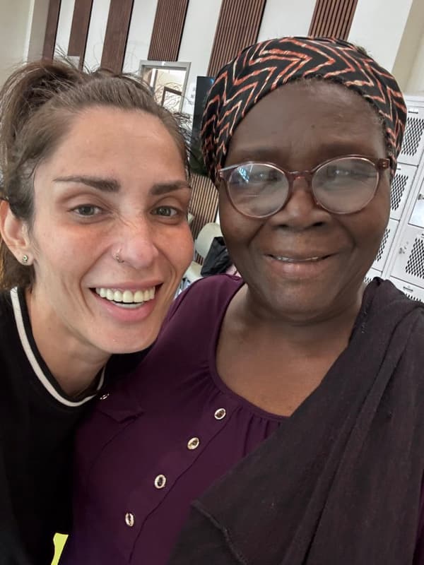 Sca with client at the gym